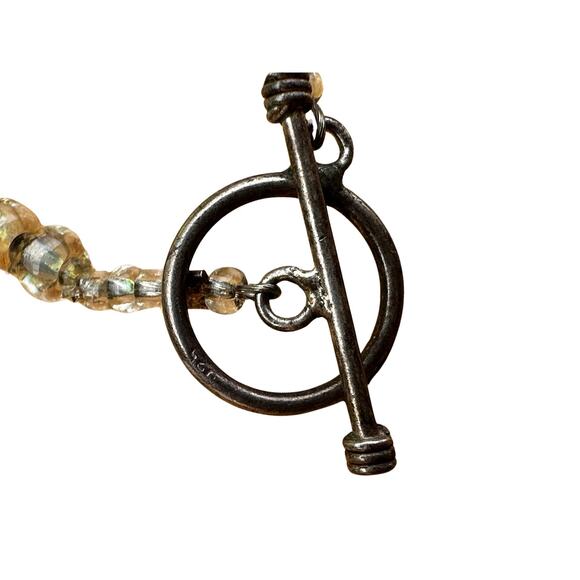 Yellow Glass Three Piece Jewelry Set Necklace, Bracelet, Earrings - Picture 9 of 9